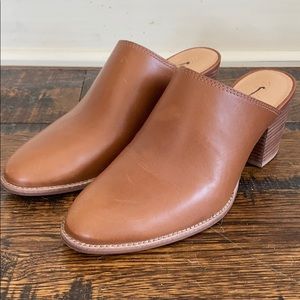 Madewell the Harper Mule heels j8560 brown leather